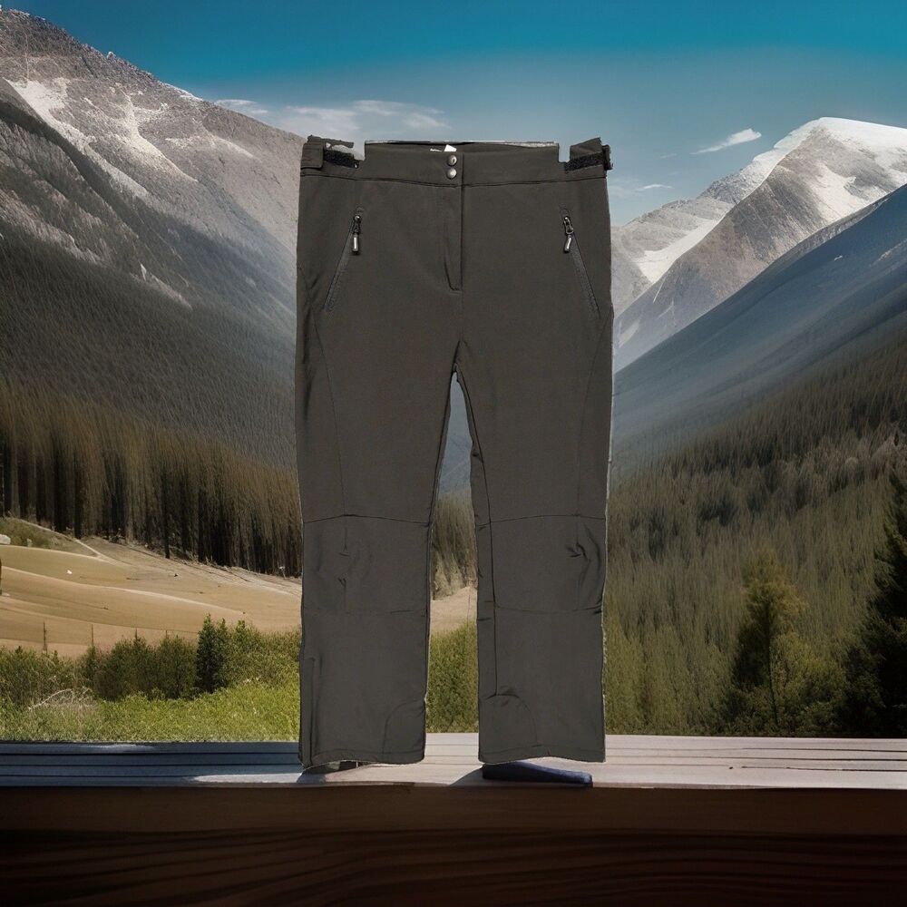 Outdoor Ventures Women's Fleece Lined Winter Pants Black Softshell Ski Size L